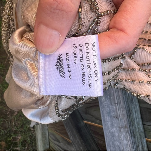 Sue Wong Tan and Gold Beaded Dress - Picture 8 of 13